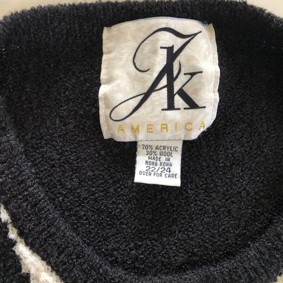 JK America Vintage Poinsettias Crew Neck Wool Blend Texturized Sweater Sz 22/24 - Picture 6 of 11